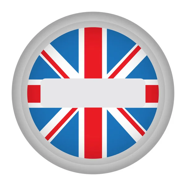 Bouton de campagne britannique vide — Image vectorielle