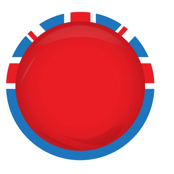 Пустая британская кнопка кампании — стоковый вектор