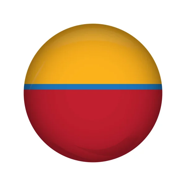 Bouton de campagne colombien vide — Image vectorielle