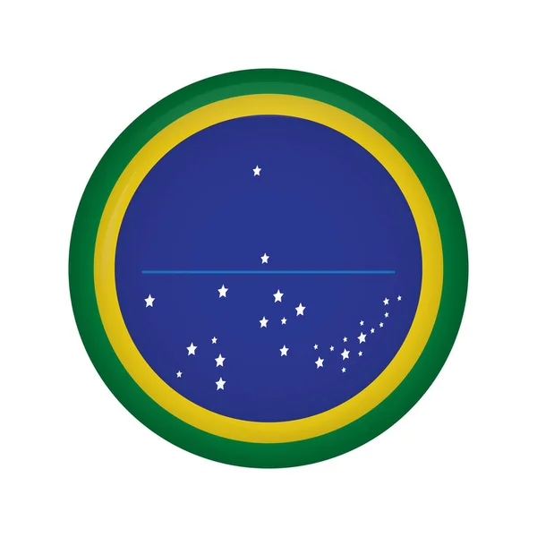 Botão vazio da campanha brasileira — Vetor de Stock