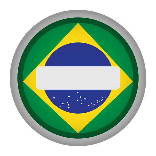 Tlačítko prázdná brazilské kampaň — Stockový vektor
