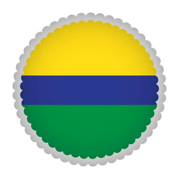 Empty brazilian campaign button — Stock Vector