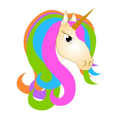 Şirin tek boynuzlu at. Fantezi yaratık