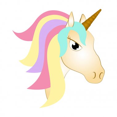 Şirin tek boynuzlu at. Fantezi yaratık