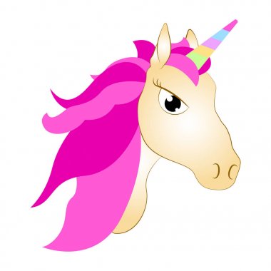 Şirin tek boynuzlu at. Fantezi yaratık