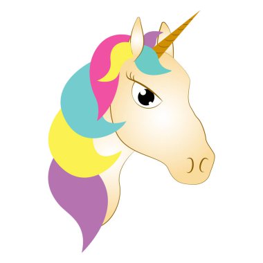 Şirin tek boynuzlu at. Fantezi yaratık