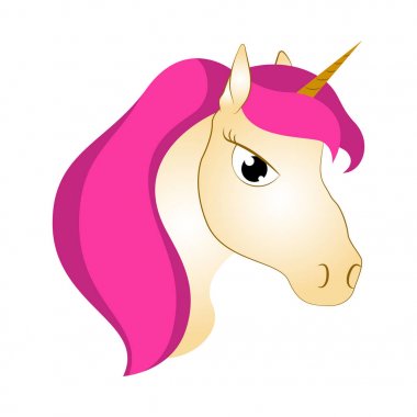 Şirin tek boynuzlu at. Fantezi yaratık