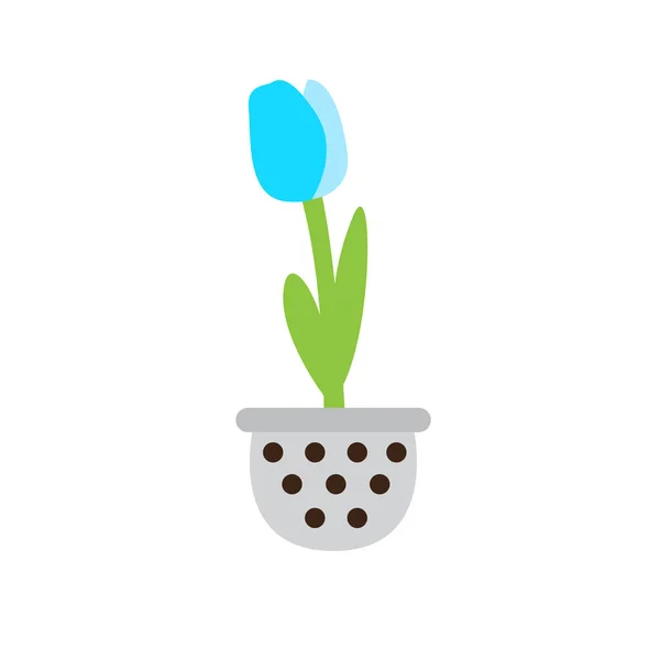 Cute flower op een pot — Stockvector