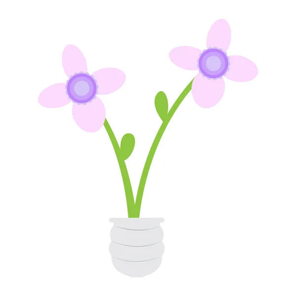 Cute flower op een pot — Stockvector