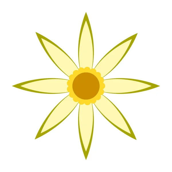 Lindo icono de flor — Vector de stock