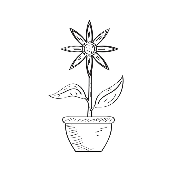 Kresba květiny. Retro styl — Stockový vektor