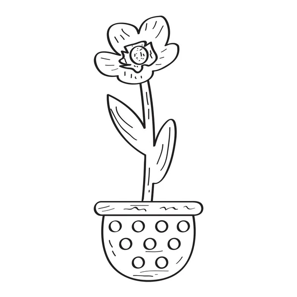 Le dessin d'une fleur. Style rétro — Image vectorielle