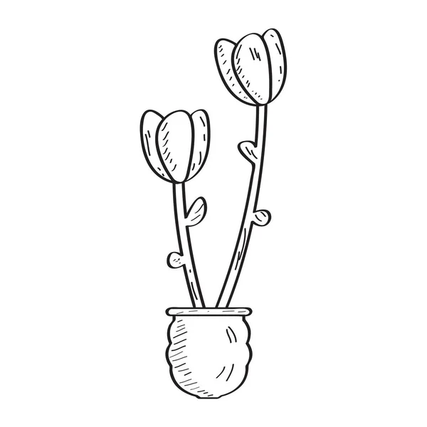 Zeichnung einer Rose. Retro-Stil — Stockvektor
