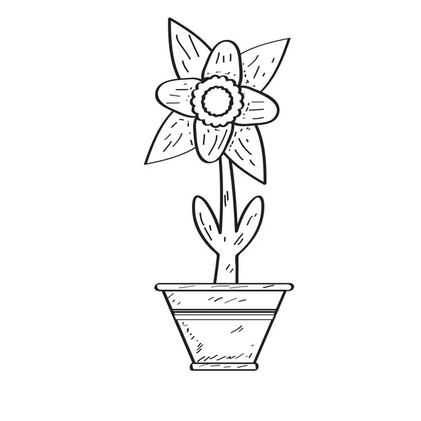 Kresba květiny. Retro styl — Stockový vektor