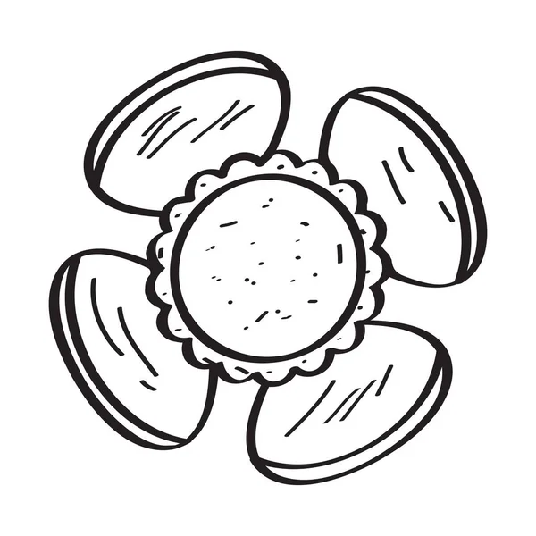 Dibujo de una flor — Vector de stock