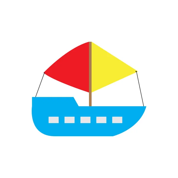 Farbiges Schiffsspielzeug-Symbol — Stockvektor