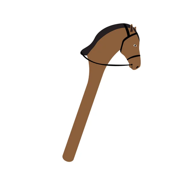 Farbige Stick Pferd Spielzeug Symbol — Stockvektor
