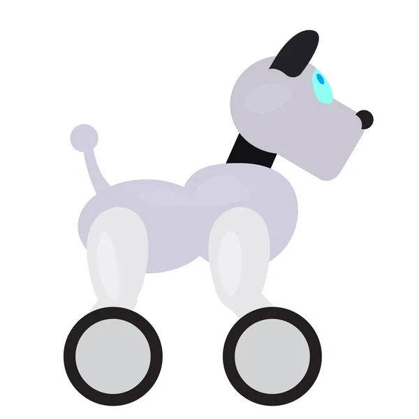 Ícone de brinquedo de cão robô colorido —  Vetores de Stock
