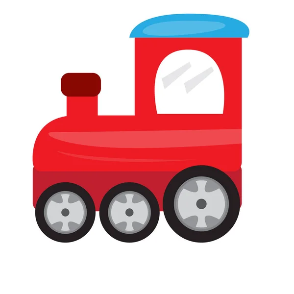 Barevný vlak hraček ikona — Stockový vektor