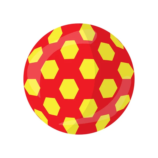 Ícone de bola de futebol colorido — Vetor de Stock