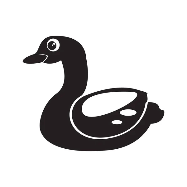 Icono de juguete de pato de goma aislado — Archivo Imágenes Vectoriales