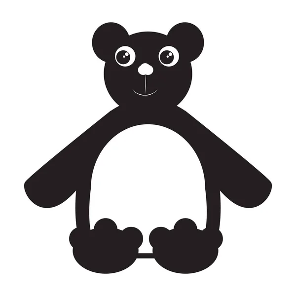 Isolated teddy bear toy icon — Stock Vector
