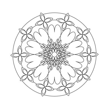 Dekoratif renksiz mandala