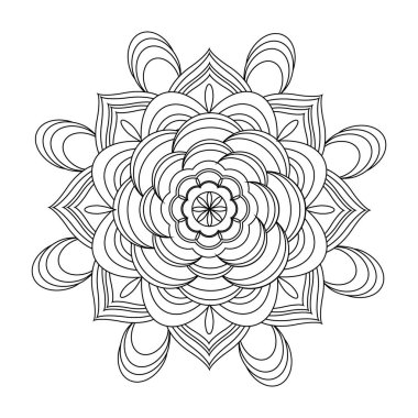 Dekoratif renksiz mandala