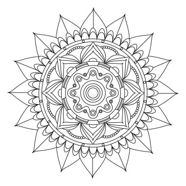 Dekoratif renksiz mandala