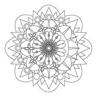 Dekoratif renksiz mandala