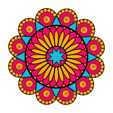 Dekoratif renkli mandala