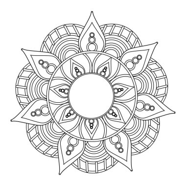 Dekoratif renksiz mandala