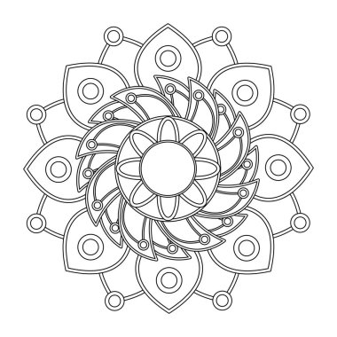 Dekoratif renksiz mandala