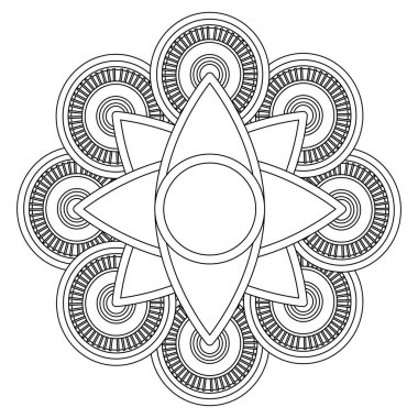 Dekoratif renksiz mandala