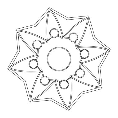 Dekoratif renksiz mandala