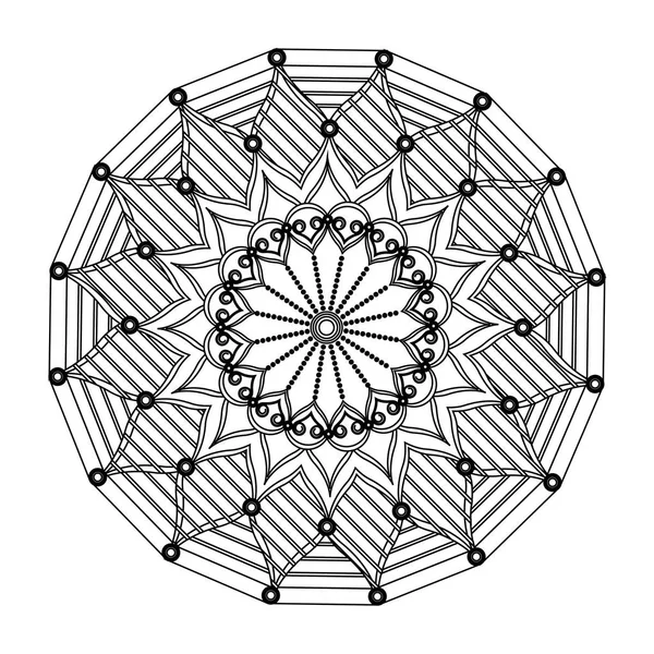 Декоративная бесцветная мандала — стоковый вектор