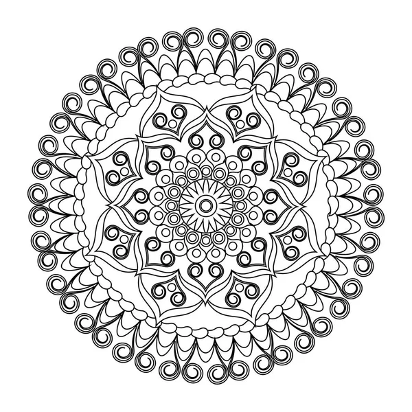 Mandala decorativo incoloro — Vector de stock