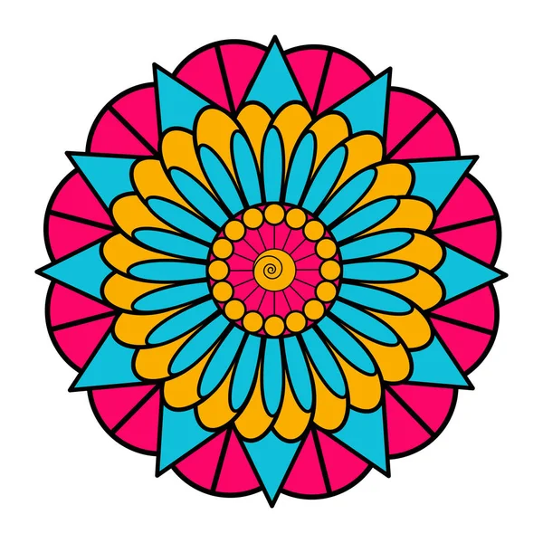 Декоративная цветная мандала — стоковый вектор