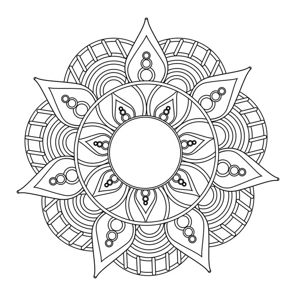 Decoratieve kleurloze mandala — Stockvector