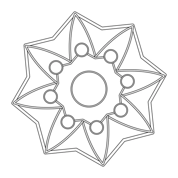 Mandala decorativo incoloro — Vector de stock