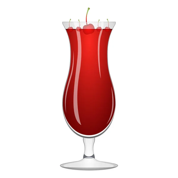 Cocktail rouge à la cerise — Image vectorielle