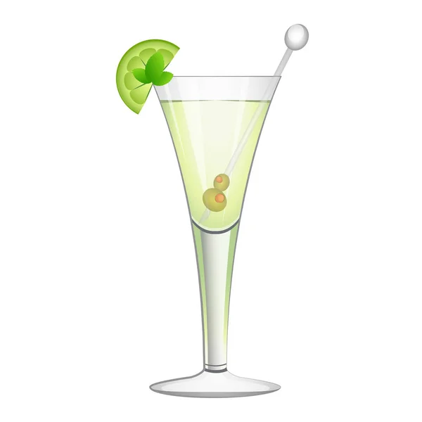 Cocktail martini popular — Vetor de Stock