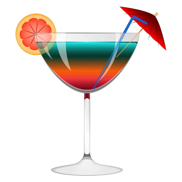 Regenboog populaire cocktail — Stockvector