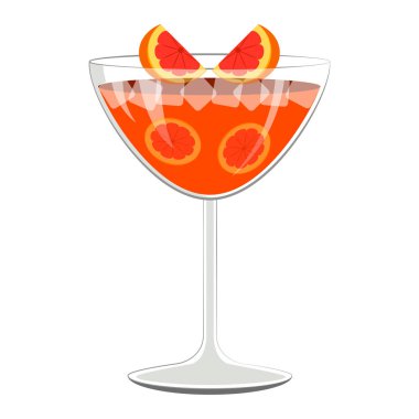 Turuncu Portakal dilimleri ile kokteyl