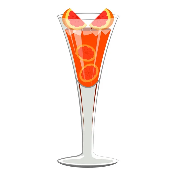 Orangencocktail mit Orangenscheiben — Stockvektor