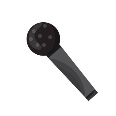 İzole mikrofon simgesi. Müzik aleti