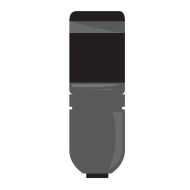 İzole mikrofon simgesi. Müzik aleti