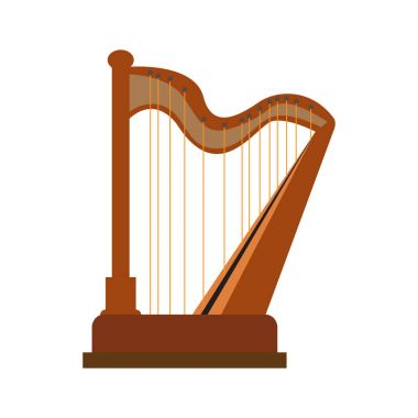 İzole ARP simgesi. Müzik aleti