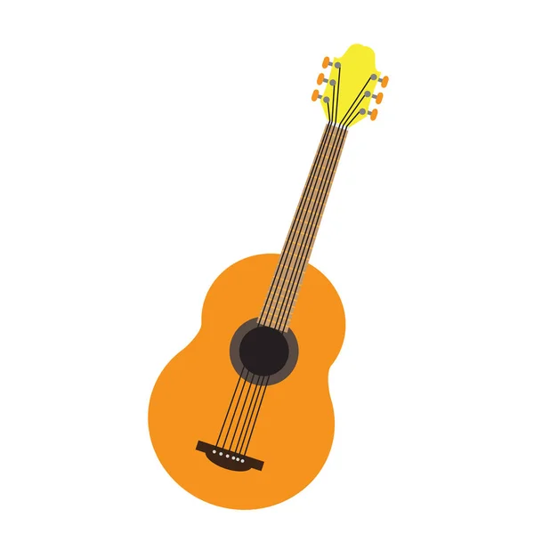 Isolée icône de la guitare. Instrument de musique — Image vectorielle