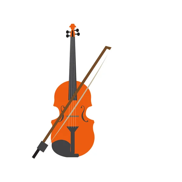 Изолированная скрипичная икона. Музыкальный инструмент — стоковый вектор